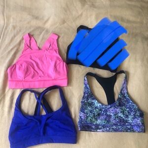 lululemon athletica Pink, Blue & Purple Sports Bra Bundle Size 4 or Small